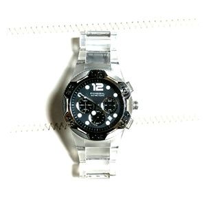 Fossil 'blue' stainless steel watch